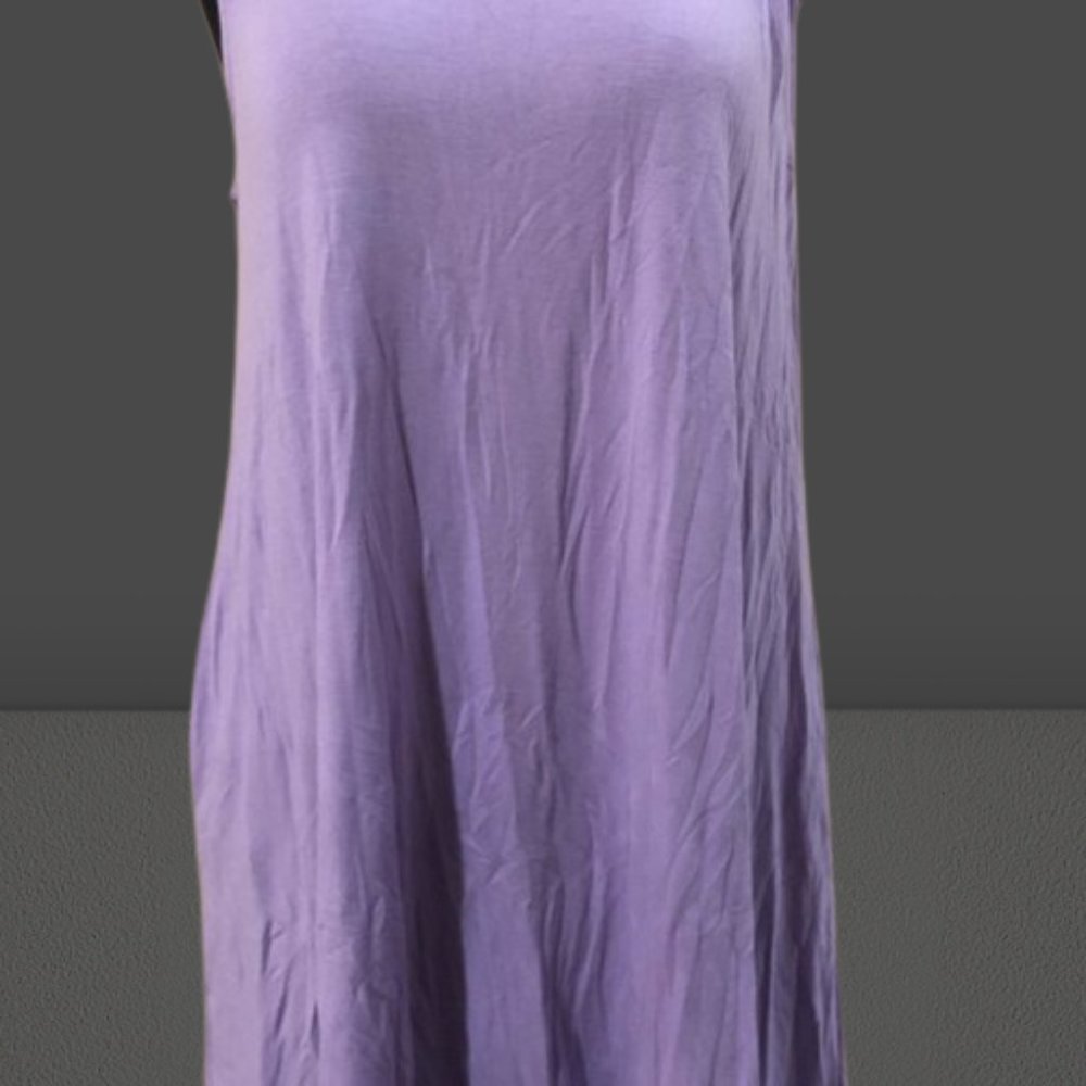Lavender Tank Top Dress with Pockets (2)  T1483M  NWT Boutique